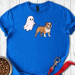 English Bulldog Ghost Walk T Shirt Gift For Dog Lover