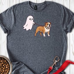 English Bulldog Ghost Walk T Shirt Gift For Dog Lover