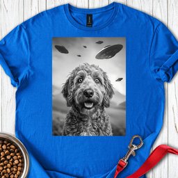 Golden Doodle Ufo T Shirt Gift For Dog Lover