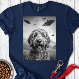 Golden Doodle Ufo T Shirt Gift For Dog Lover