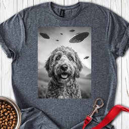 Golden Doodle Ufo T Shirt Gift For Dog Lover