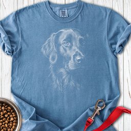Flat Coated Retriever Engraved Premium Tee Gift For Dog Lover