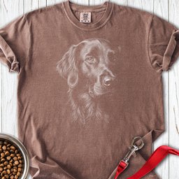 Flat Coated Retriever Engraved Premium Tee Gift For Dog Lover