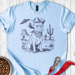 French Bulldog Cowboy T Shirt Gift For Dog Lover