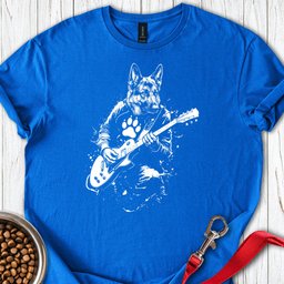 German Shepherd Guitar T Shirt Gift For Dog Lover