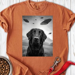 Flat Coated Retriever Ufo Premium Tee Gift For Dog Lover