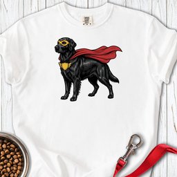 Flat Coated Retriever Superhero Premium Tee Gift For Dog Lover