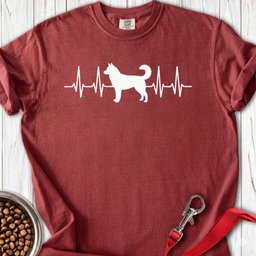 Husky Heartbeat Premium Tee Gift For Dog Lover