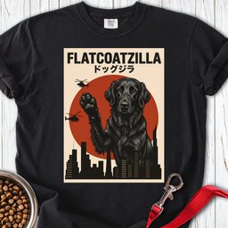 Flat Coated Retriever Flatcoatzilla Premium Tee Gift For Dog Lover
