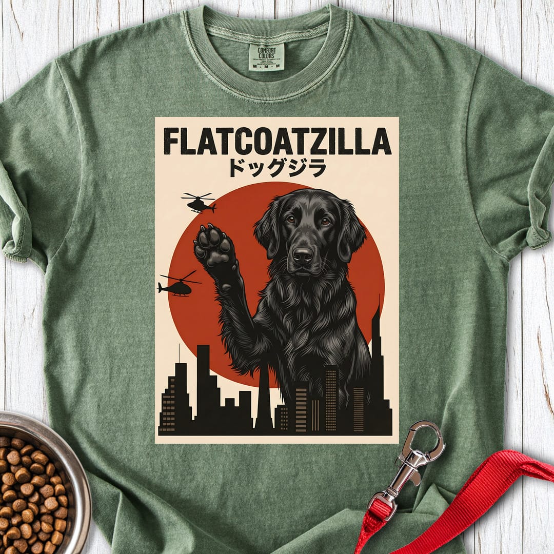 Flat Coated Retriever Flatcoatzilla Premium Tee Gift For Dog Lover