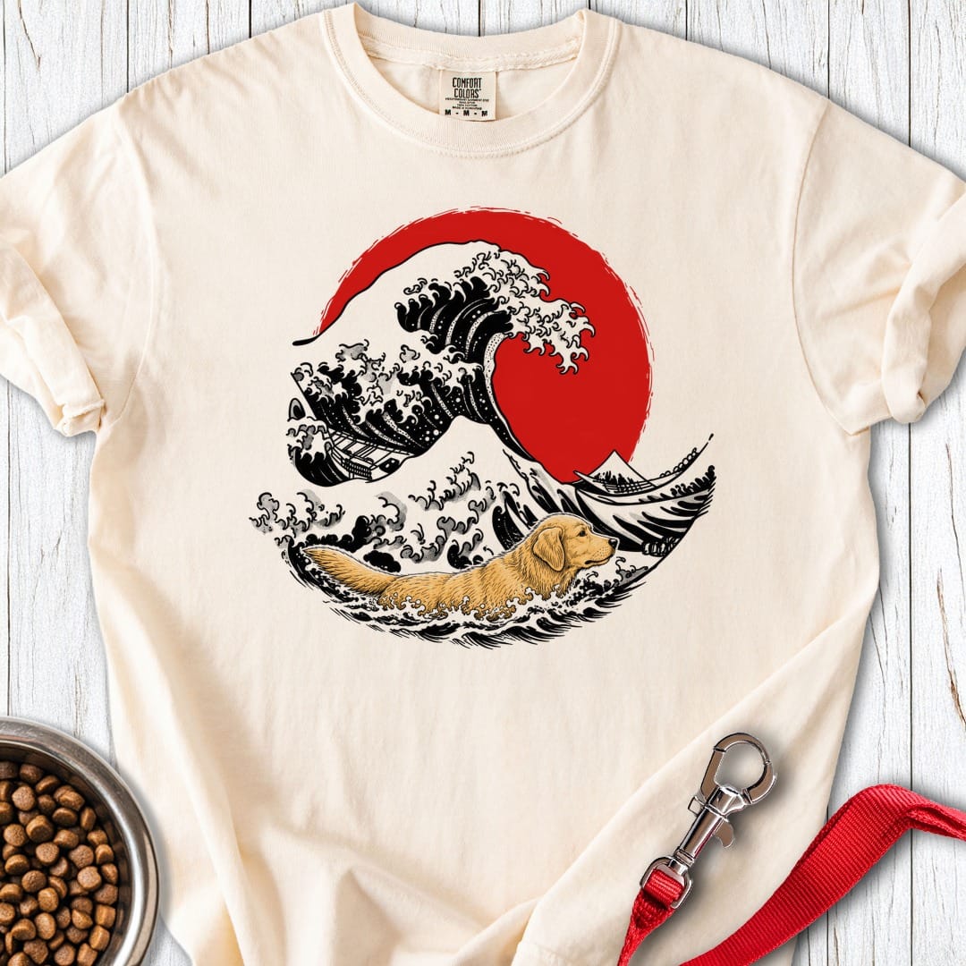 Golden Retriever Swimming Premium Tee Gift For Dog Lover