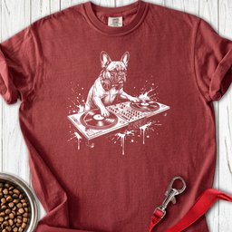 French Bulldog DJ Premium Tee Gift For Dog Lover