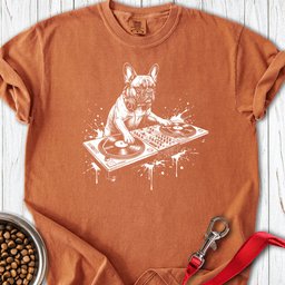 French Bulldog DJ Premium Tee Gift For Dog Lover