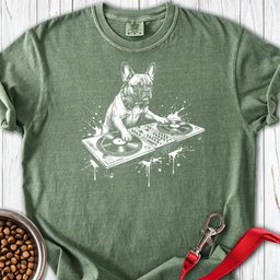 French Bulldog DJ Premium Tee Gift For Dog Lover