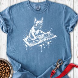 French Bulldog DJ Premium Tee Gift For Dog Lover
