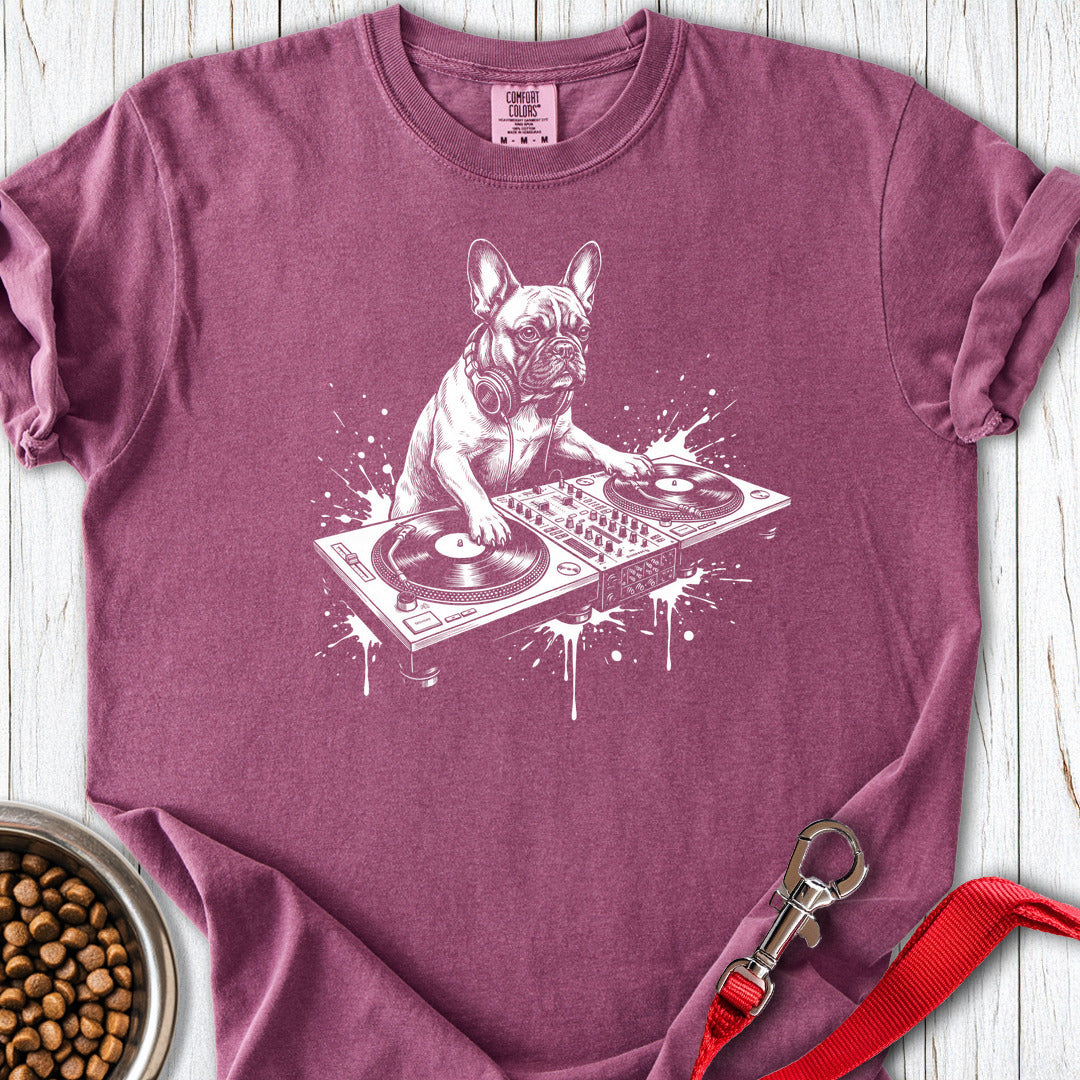 French Bulldog DJ Premium Tee Gift For Dog Lover