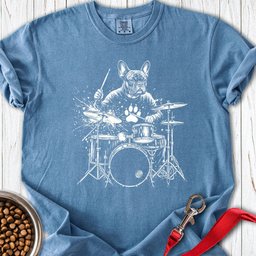French Bulldog Drummer Premium Tee Gift For Dog Lover