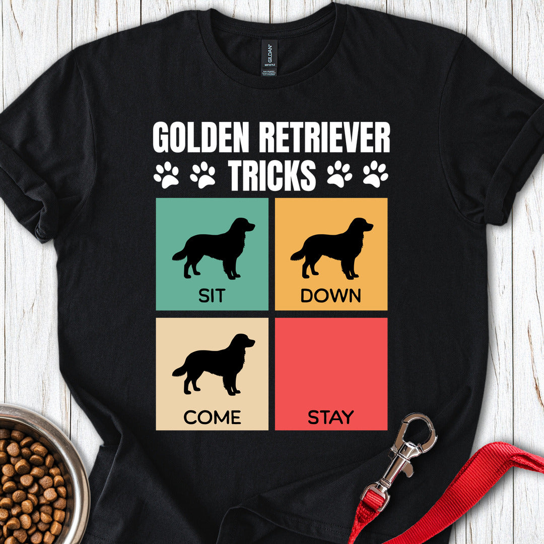 Golden Retriever Tricks T Shirt Gift For Dog Lover