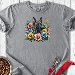 Dutch Shepherd Floral Premium Tee Gift For Dog Lover