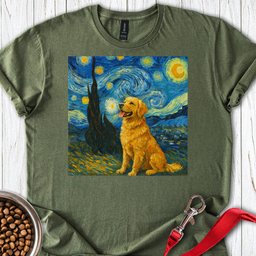 Golden Retriever Van Gogh T Shirt Gift For Dog Lover