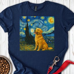 Golden Retriever Van Gogh T Shirt Gift For Dog Lover