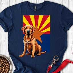 Fox Red Labrador Arizona Flag T Shirt Gift For Dog Lover