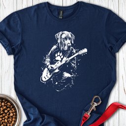 Great Dane Guitar T Shirt Gift For Dog Lover