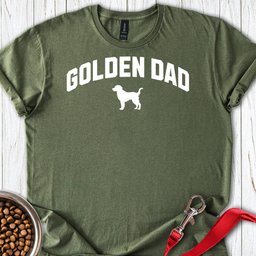 Golden Labrador Dad T Shirt Gift For Dad