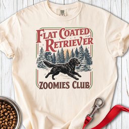 Flat Coated Retriever Zoomies Club Premium Tee Gift For Dog Lover