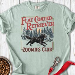 Flat Coated Retriever Zoomies Club Premium Tee Gift For Dog Lover