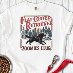 Flat Coated Retriever Zoomies Club Premium Tee Gift For Dog Lover