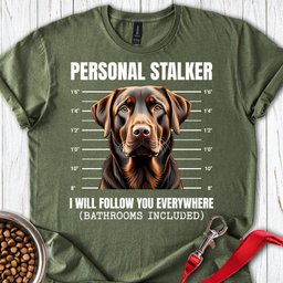 Funny Chocolate Labrador Mugshot T Shirt Gift For Dog Lover