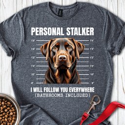 Funny Chocolate Labrador Mugshot T Shirt Gift For Dog Lover