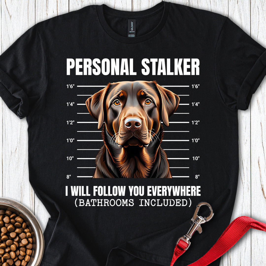 Funny Chocolate Labrador Mugshot T Shirt Gift For Dog Lover