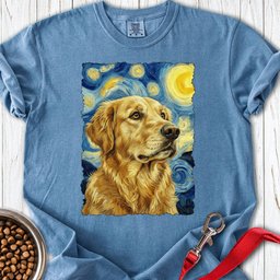 Golden Retriever Van Gogh Premium Tee Gift For Dog Lover