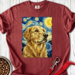 Golden Retriever Van Gogh Premium Tee Gift For Dog Lover