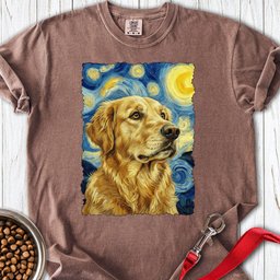 Golden Retriever Van Gogh Premium Tee Gift For Dog Lover