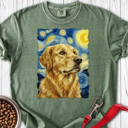 Golden Retriever Van Gogh Premium Tee Gift For Dog Lover