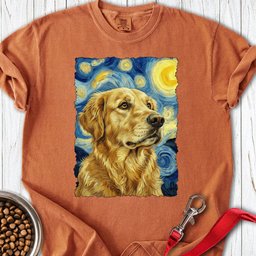 Golden Retriever Van Gogh Premium Tee Gift For Dog Lover
