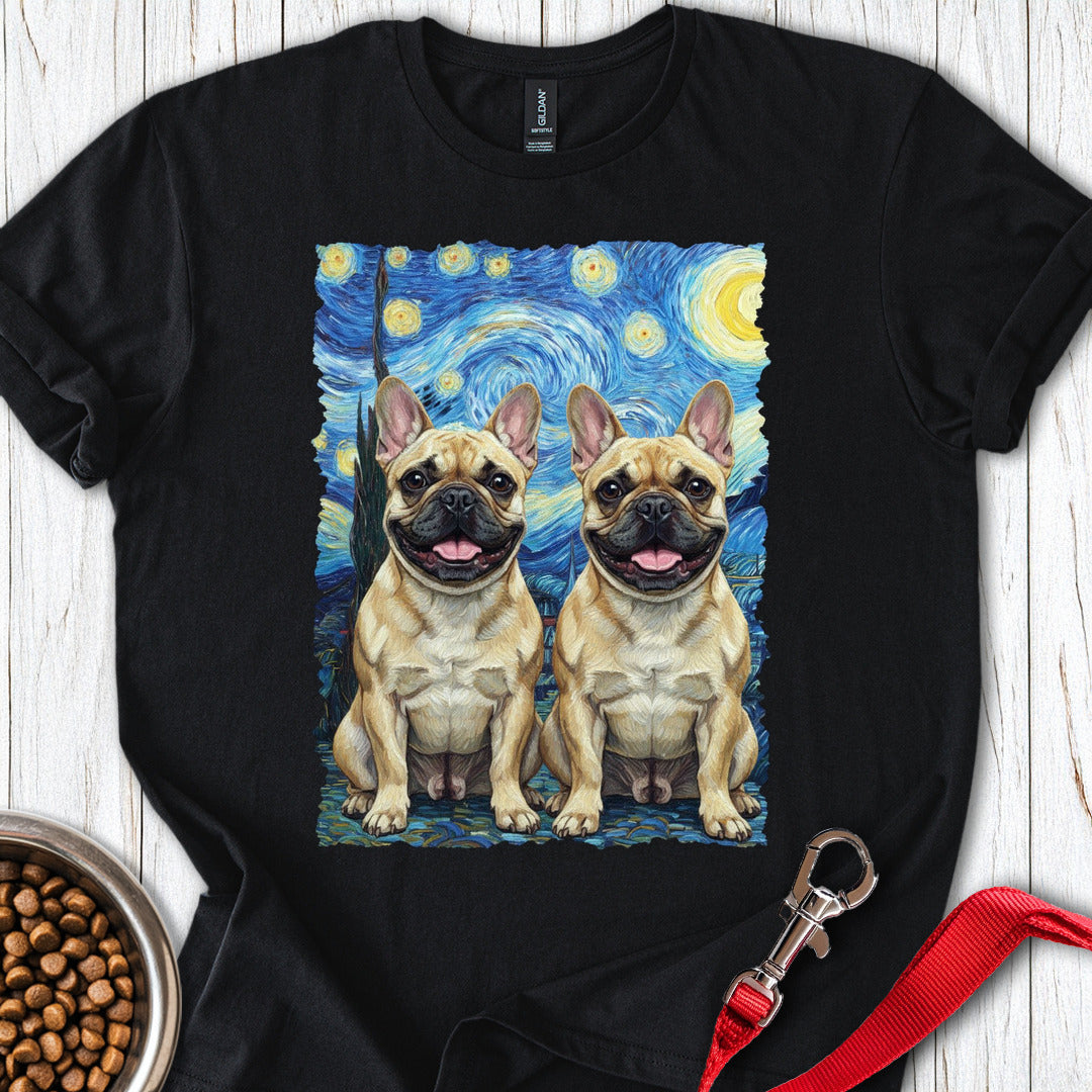 French Bulldogs Starry Night T Shirt Gift For Dog Lover