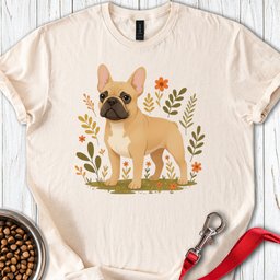 French Bulldog Flowers T Shirt Gift For Dog Lover