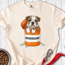 English Bulldog Antidepressant Premium Tee Gift For Dog Lover