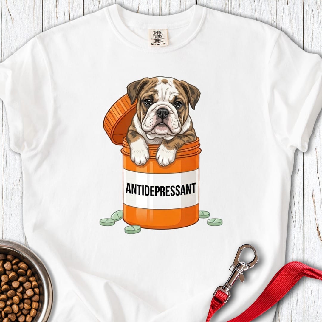 English Bulldog Antidepressant Premium Tee Gift For Dog Lover