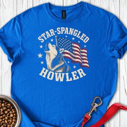 Husky Howling 250 USA T Shirt Gift For Dog Lover