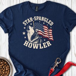 Husky Howling 250 USA T Shirt Gift For Dog Lover
