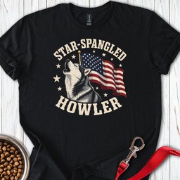 Husky Howling 250 USA T Shirt Gift For Dog Lover