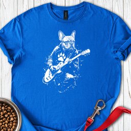 French Bulldog Guitar T Shirt Gift For Dog Lover