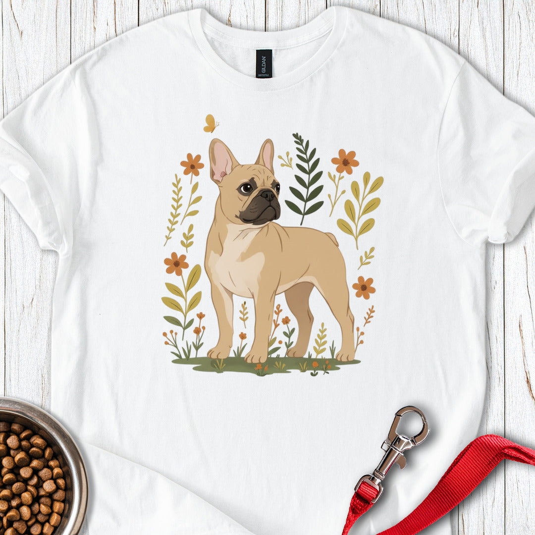 French Bulldog Flowers T Shirt Gift For Dog Lover