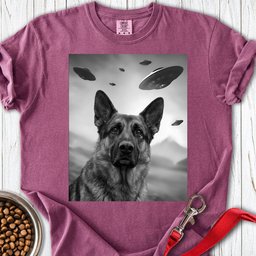German Shepherd Ufo Premium Tee Gift For Dog Lover