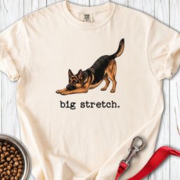 German Shepherd Big Stretch Premium Tee Gift For Dog Lover